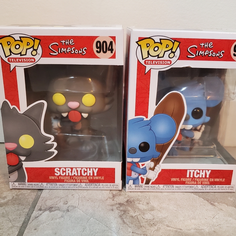 Itchy & Scratchy Simpsons Funko Pop Lot NIB
